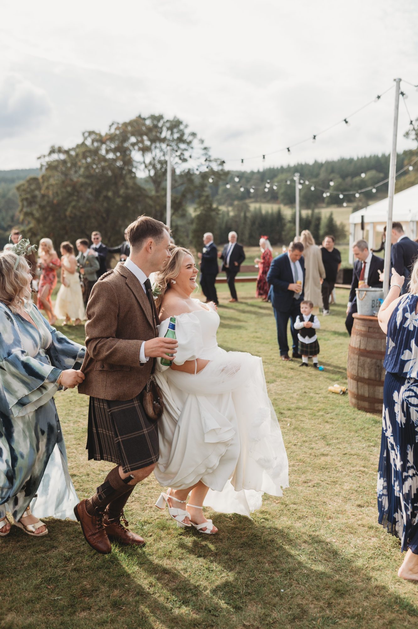 outdoor wedding space at Ballogie House Royal Deeside, Aberdeenshire
