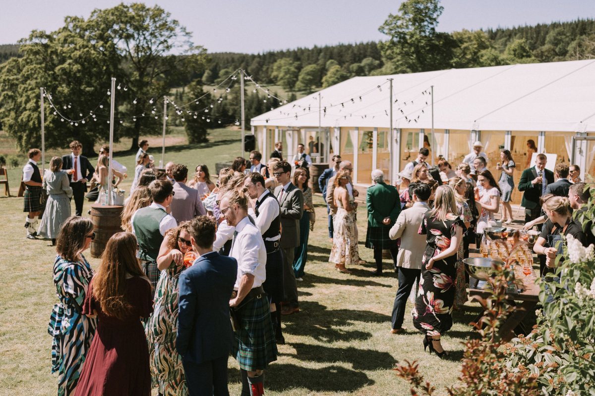outdoor wedding space at Ballogie House Royal Deeside, Aberdeenshire