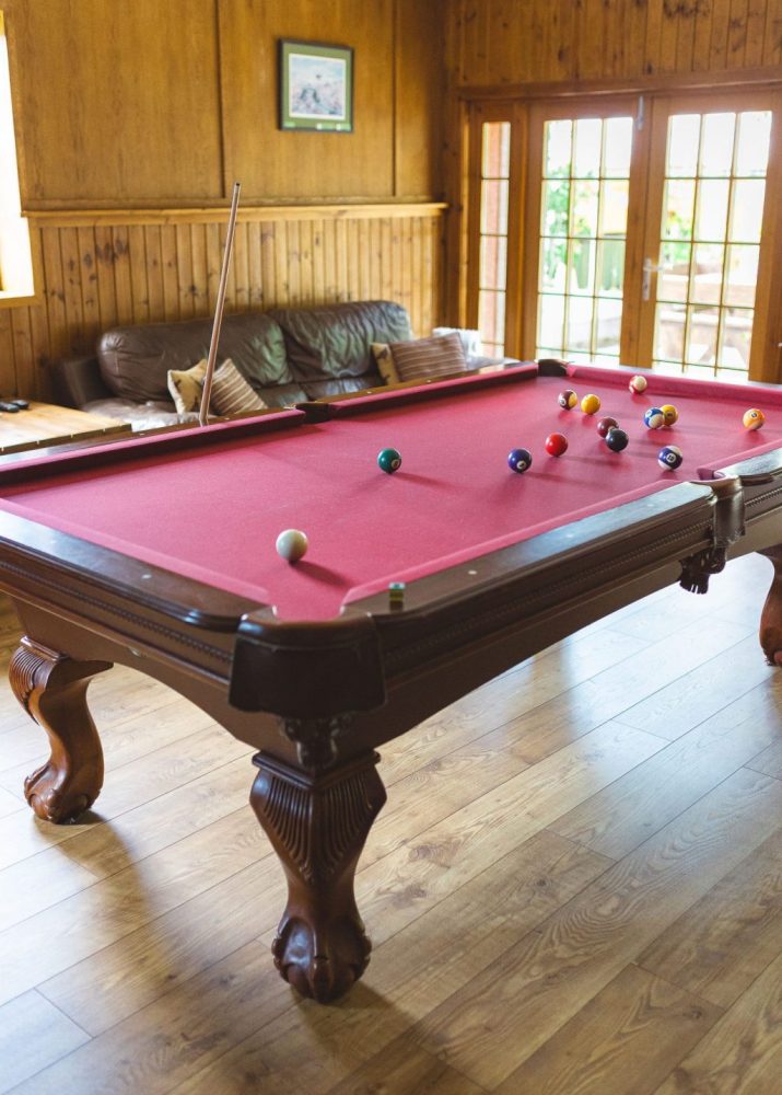 The Games Room at Ballogie House with pool table